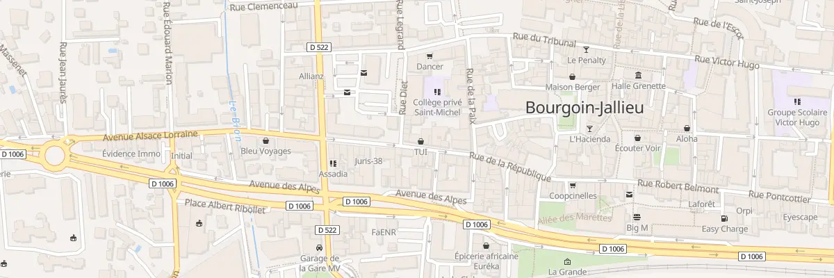 Plan du 45 Rue de la République à Bourgoin-Jallieu