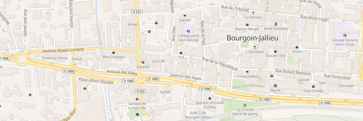 Plan du 50 Rue de la République à Bourgoin-Jallieu
