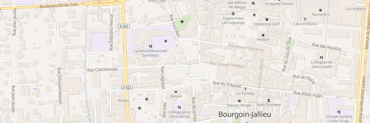 Plan du 3 Rue Paul Bert à Bourgoin-Jallieu
