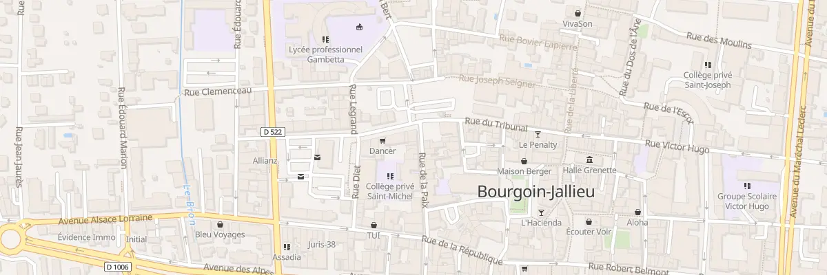 Plan du 1 Pl Hector Berlioz à Bourgoin-Jallieu