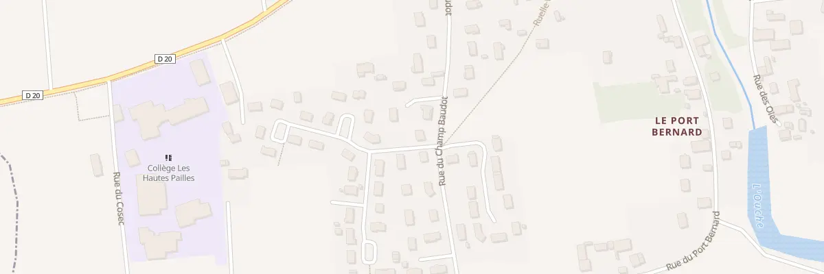 Plan du 23 Rue du Champ Baudot à Échenon