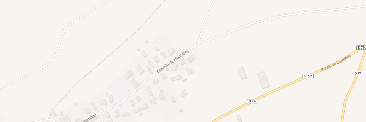 Plan du 264 Che de Mont Dey à Chazey-sur-Ain