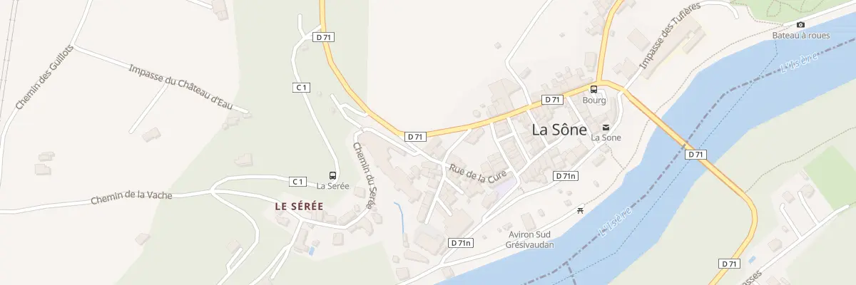 Plan du 5100 Le Village à La Sône