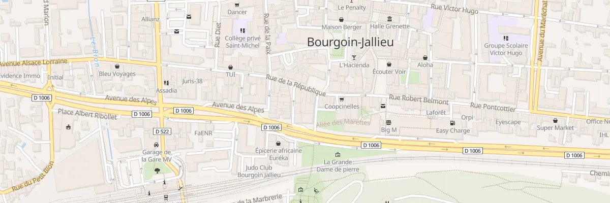 Plan du 28 Rue de la République à Bourgoin-Jallieu