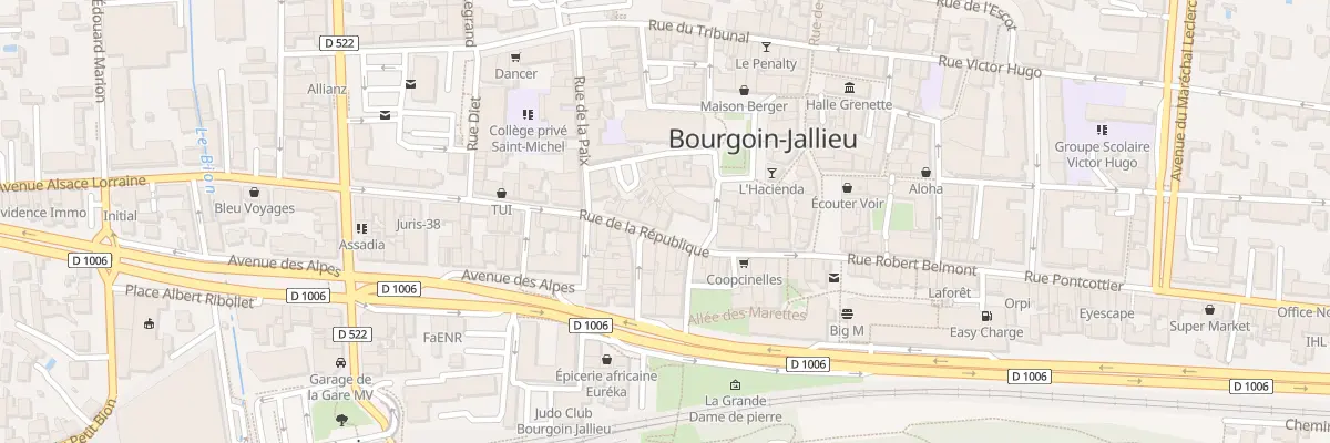 Plan du 15 Rue de la République à Bourgoin-Jallieu