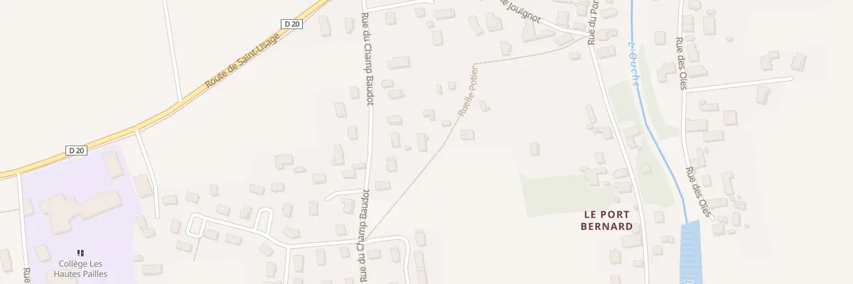 Plan du 22 Rue du Champ Baudot à Échenon