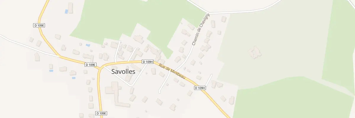 Plan du 1 Rue de Chevigny à Savolles