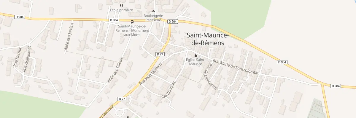 Plan du 5093 Pl de l’Eglise à Saint-Maurice-de-Rémens