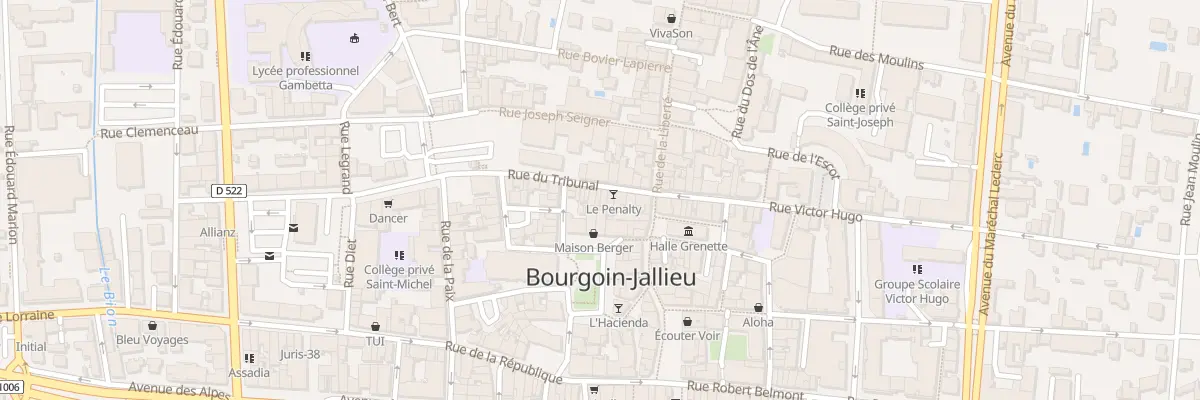 Plan du 13 Rue du Tribunal à Bourgoin-Jallieu
