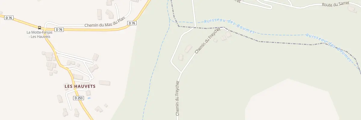 Plan du 215 Che du Freychet à La Motte-Fanjas