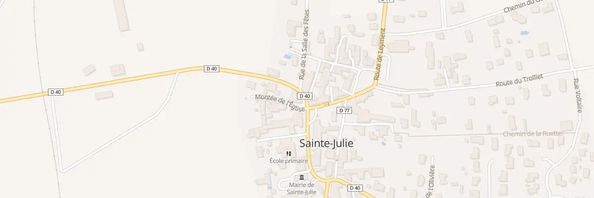 Plan du 12 Mte de l’Eglise à Sainte-Julie