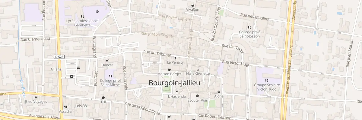 Plan du 3 Rue du Tribunal à Bouvesse-Quirieu