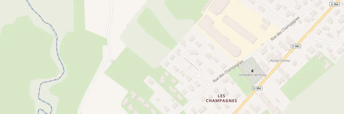 Plan du 11 Rue des Champagnes à Priay