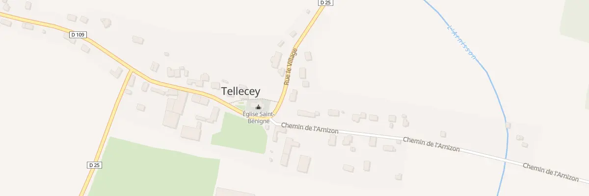Plan du 10 Rue le Village à Tellecey