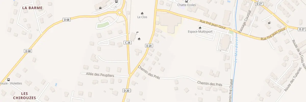 Plan du 19 Av du Vercors à Chatte