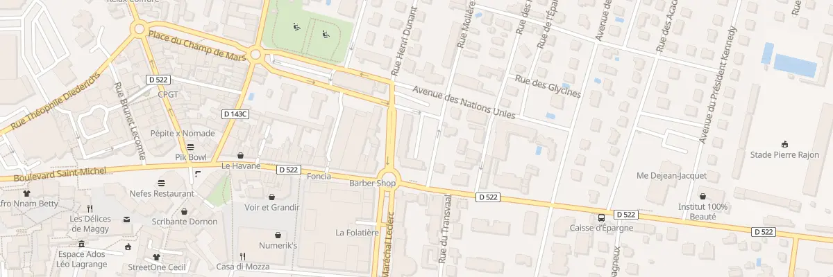 Plan du 34 Av Maréchal Leclerc à Bourgoin-Jallieu