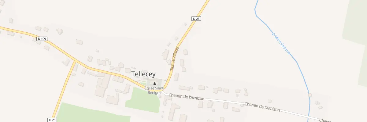 Plan du 12 Rue le Village à Tellecey
