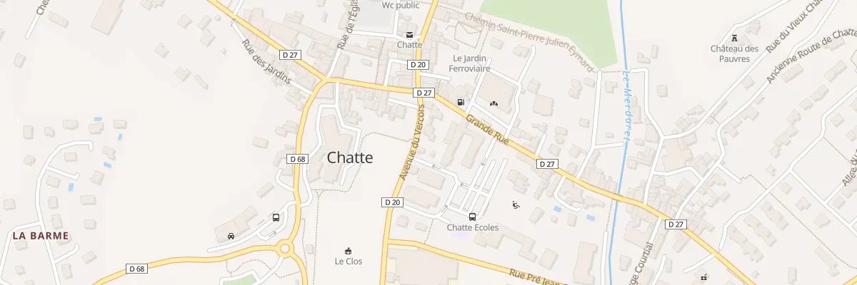 Plan du 3 Av du Vercors à Chatte