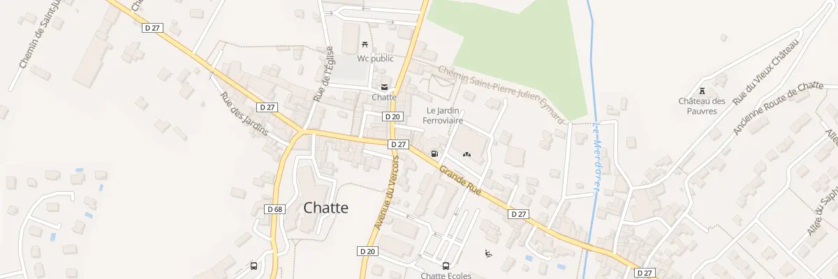 Plan du 74 Grande Rue à Chatte