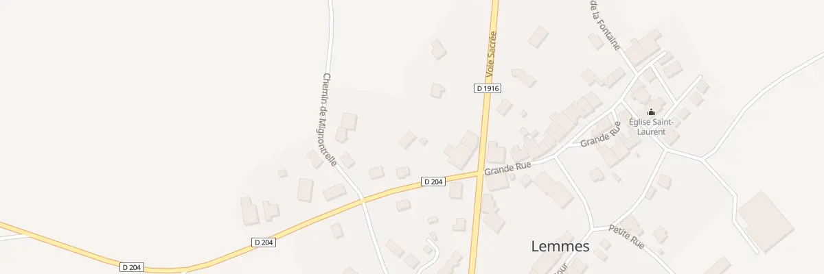 Plan du 2 Rte de Vadelaincourt à Lemmes