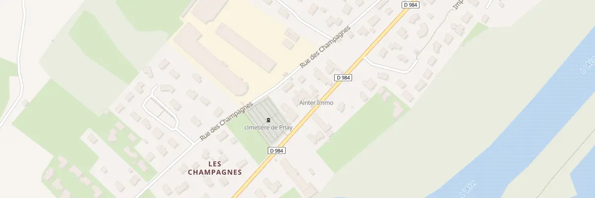 Plan du 391 Rue des Champagnes à Priay