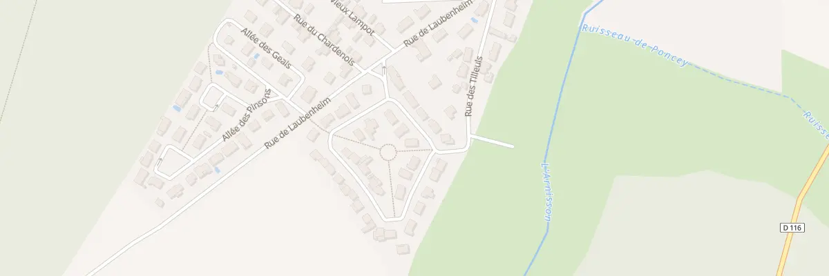 Plan du 23 Rue des Grives à Longchamp