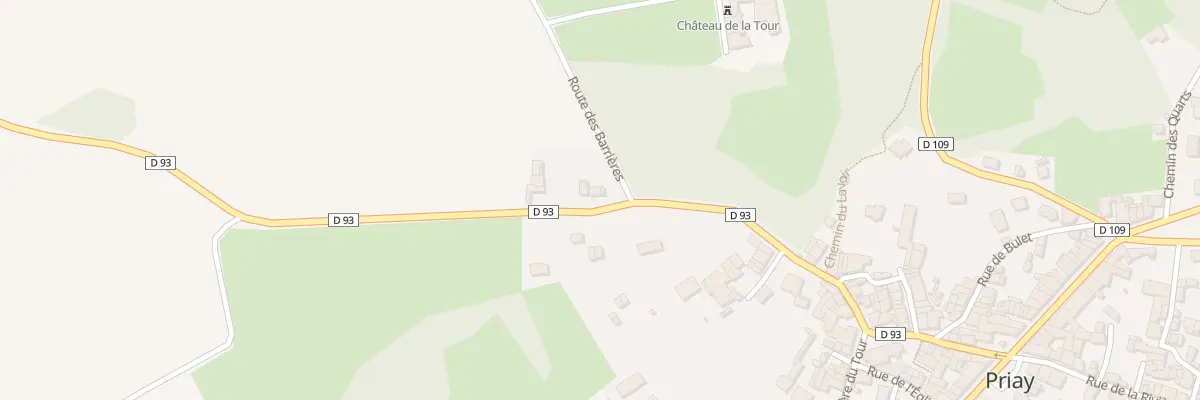 Plan du 382 Rte de la Dombes à Priay