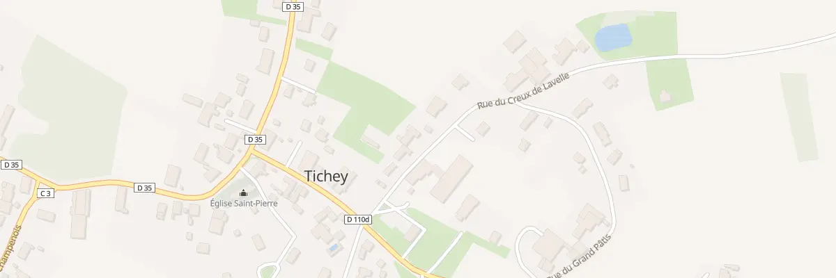 Plan du 5016 Rue du Creux de Lavelle à Tichey