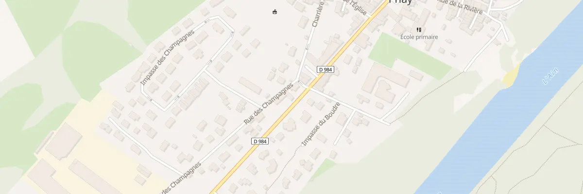 Plan du 394 Gr Grande Rue de la Cotiere à Priay
