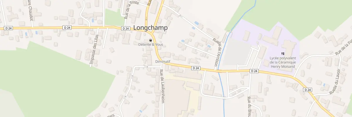 Plan du 1 Rue du Lycée à Longchamp