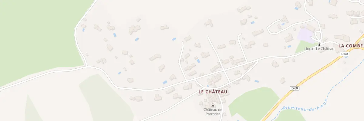 Plan du 5501F Sur le Chateau à Lioux