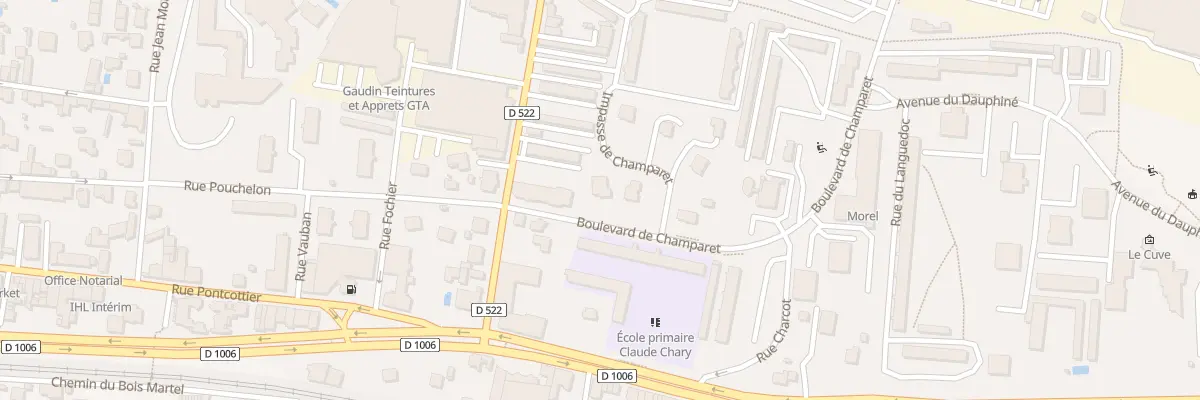 Plan du 1 Bd de Champaret à Bourgoin-Jallieu