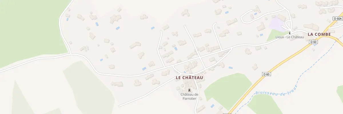 Plan du 5503F Sur le Chateau à Lioux