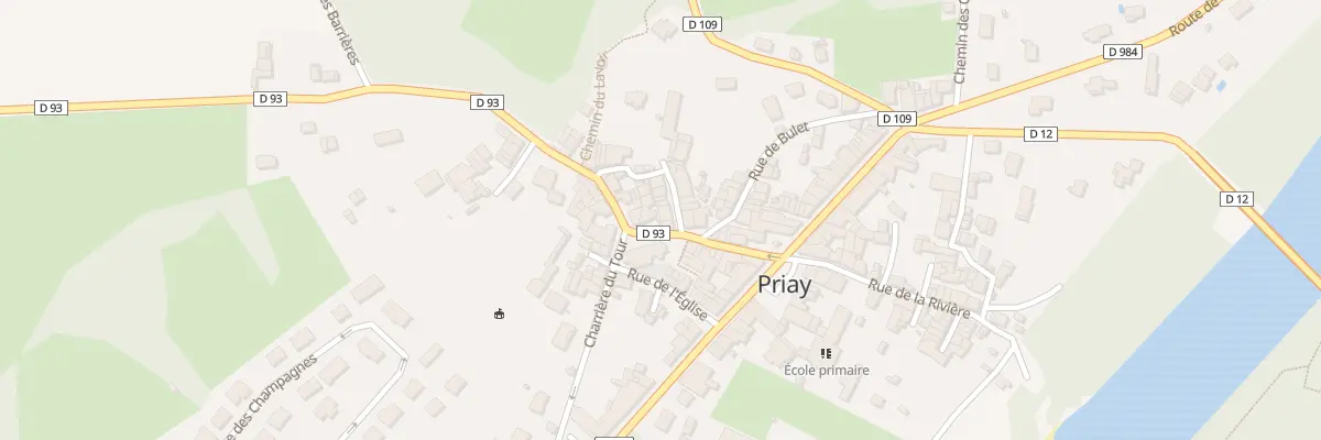 Plan du 84 Rte de la Dombes à Priay