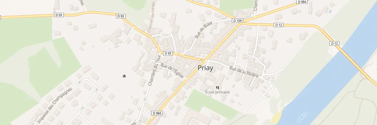 Plan du 33 Rte de la Dombes à Priay