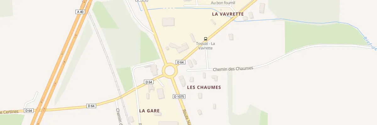 Plan du 2281 Rte de la Vavrette à Tossiat