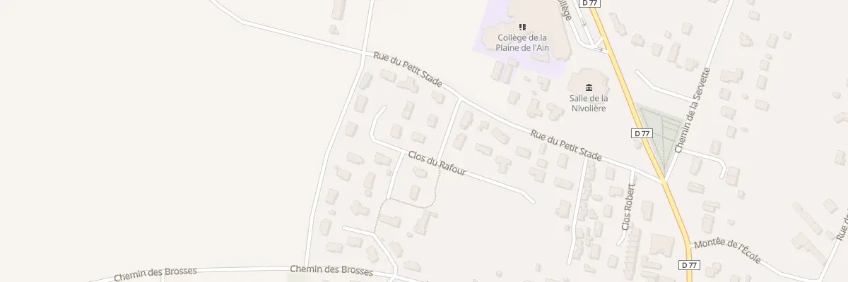 Plan du 258W Rue du Petit Stade à Leyment