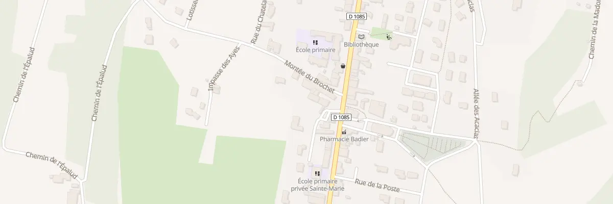 Plan de Pl de la Fontaine à Champier