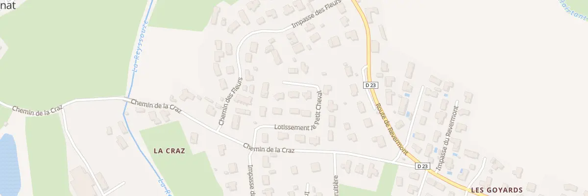 Plan du 13 Che de la Craz à Montagnat