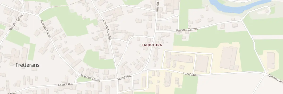 Plan du 7 Rue du Faubourg à Fretterans