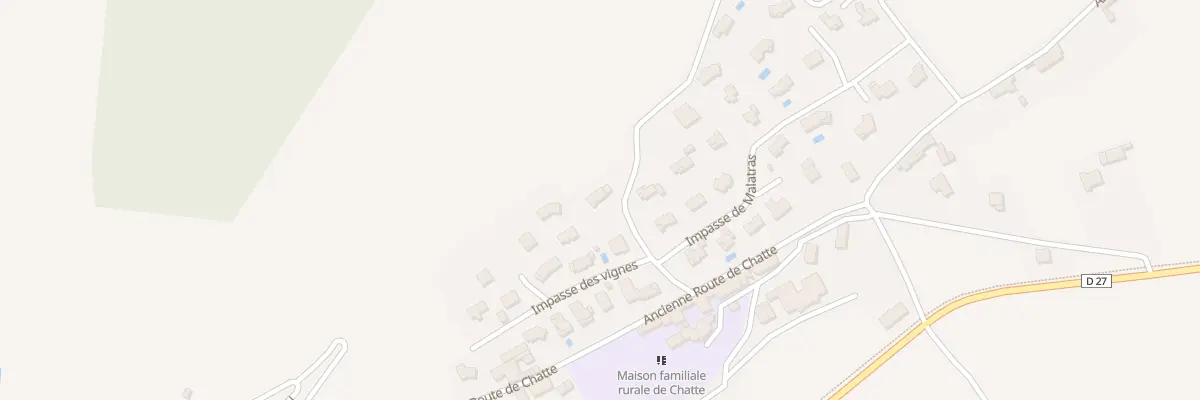 Plan de Malatras à Chatte
