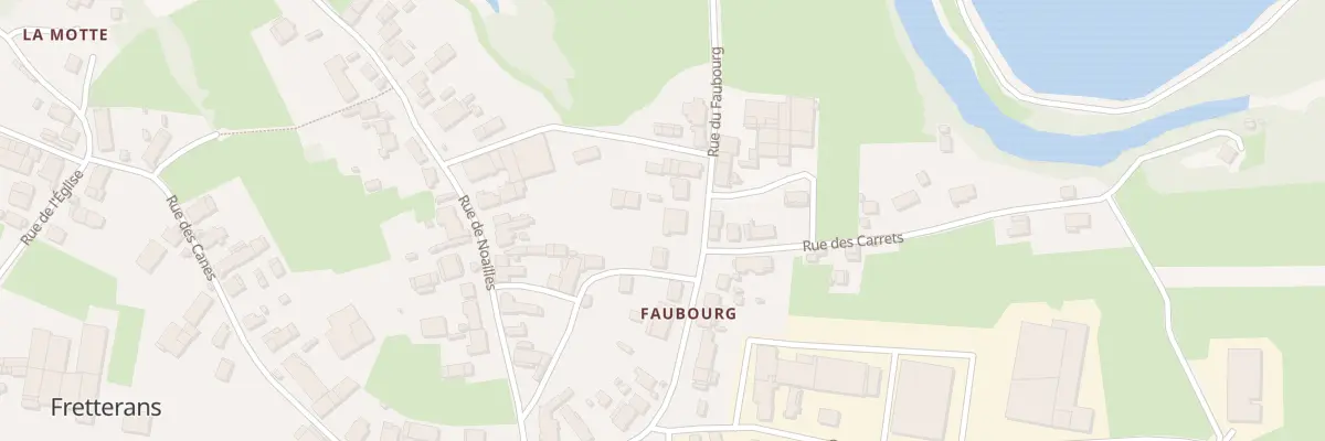 Plan du 13 Rue du Faubourg à Fretterans