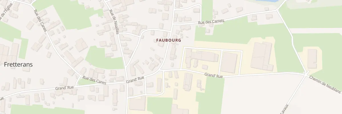 Plan du 2 Rue du Faubourg à Fretterans