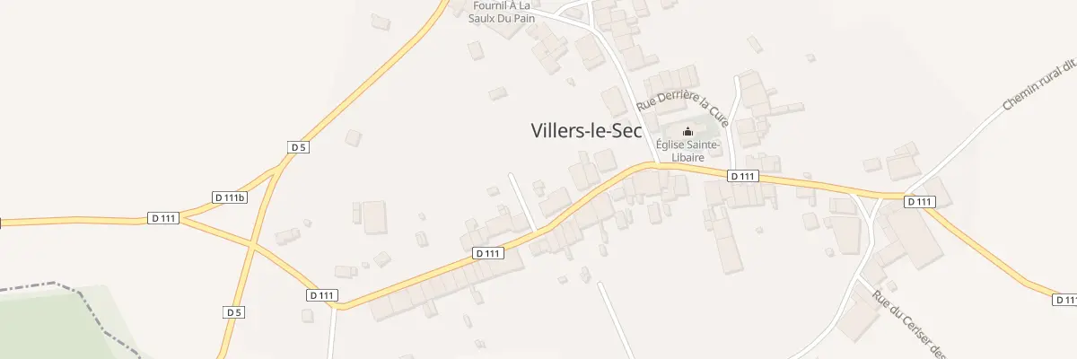 Plan du 1 Rue de la Portelle à Villers-le-Sec