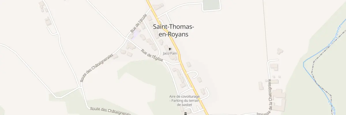 Plan de Chataigneraies et Sarret à Saint-Thomas-en-Royans