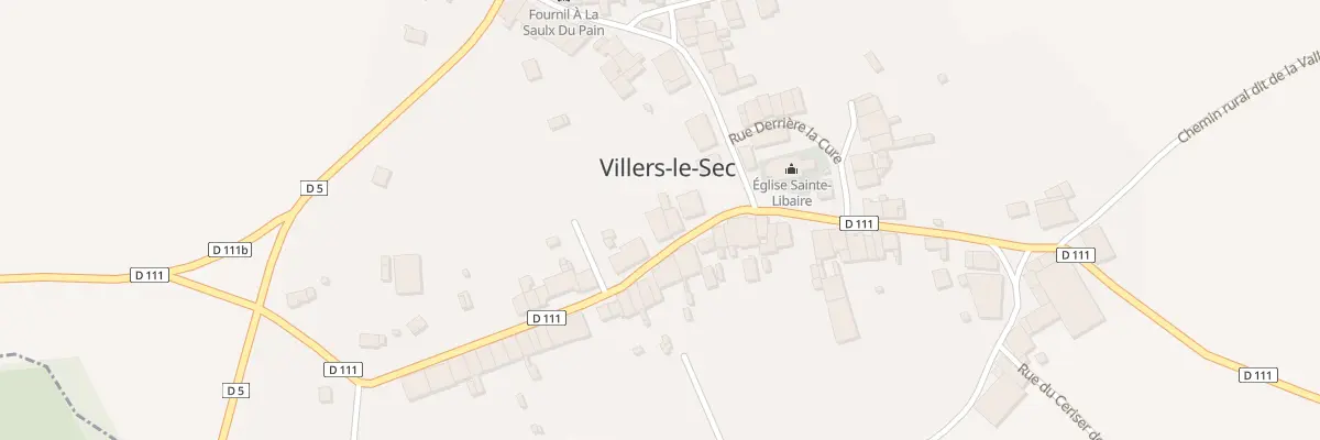Plan du 6 Rue Bozean à Villers-le-Sec