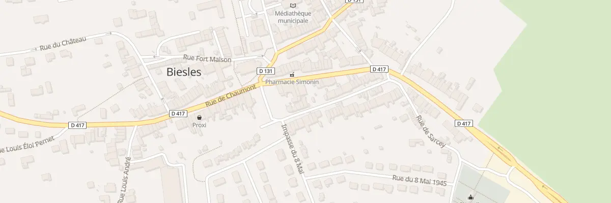 Plan du 9 Rue de la Voie de Mandres à Biesles