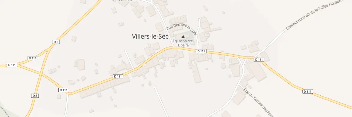 Plan du 1 Rue Bozean à Villers-le-Sec