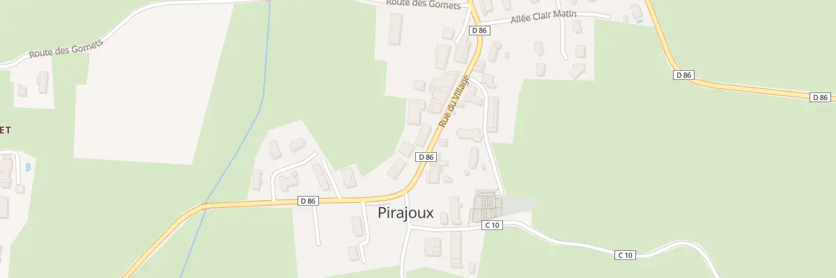 Plan du 172 Rue du Village à Pirajoux