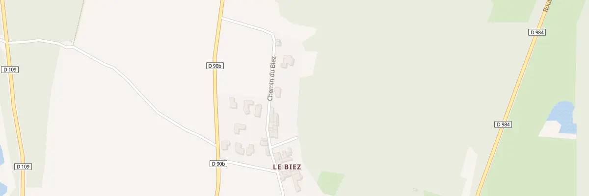 Plan du 382 Che du Biez à Priay